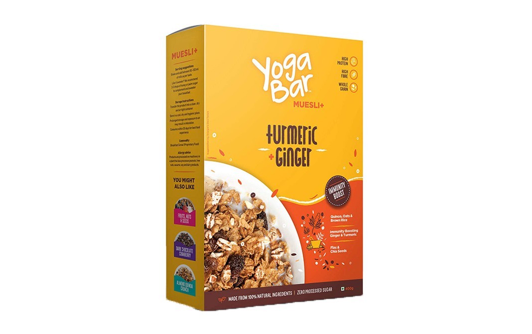 Yoga Bar Muesli+ Turmeric Ginger    Box  400 grams